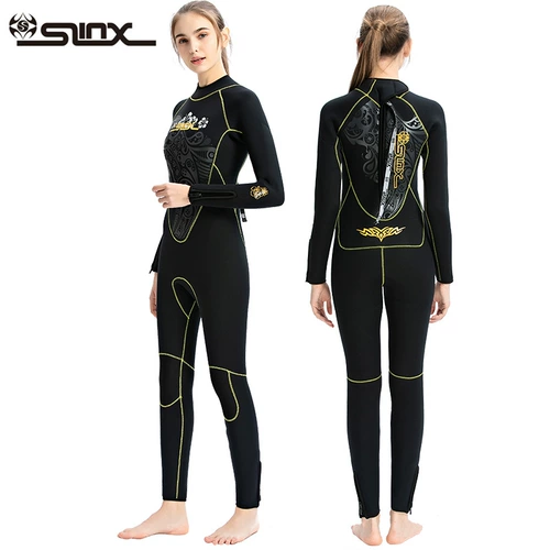 Slinx Diving Suit самка теплая 5 -мм утолщенная одежда для дайвинга, соединяющая холодную мокрое пиджак плюс молния