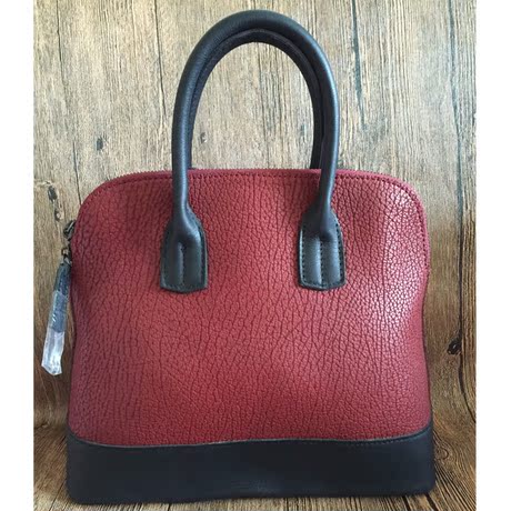 2017新品食草堂女包正品单肩手提包头层牛皮真皮女士斜挎包秋葵-2