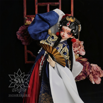 taobao agent Snow original bjd baby clothing 68 uncle 34 points Peony opera Hanfu ancient style costume costume water sleeve hair accessories accessories