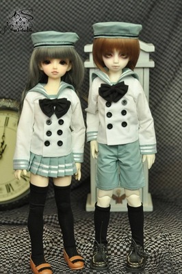 taobao agent M3 BJD baby clothing 4 points and 3 points, big Lover's Day College Wind Fit Set Men and Women's Gemini