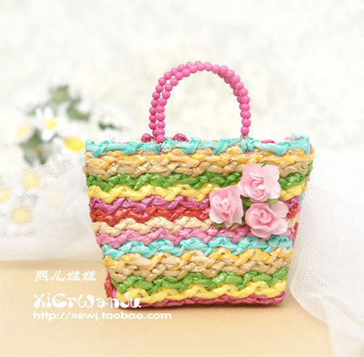 taobao agent Pure handmade DIY doll handbag Rainbow grass editing bag fashionable handbag