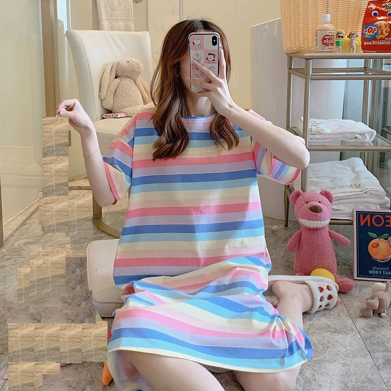 Rainbow striped skirt (thin, not cotton)