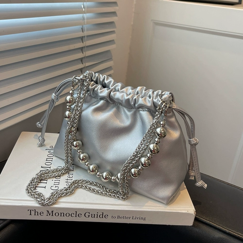 Маленькая небольшая сумка, цепь, сумка через плечо, сумка на одно плечо, на шнурках