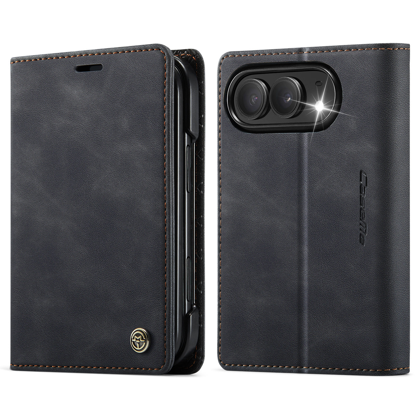 Faux Leather Wallet Emblem iPhone Case