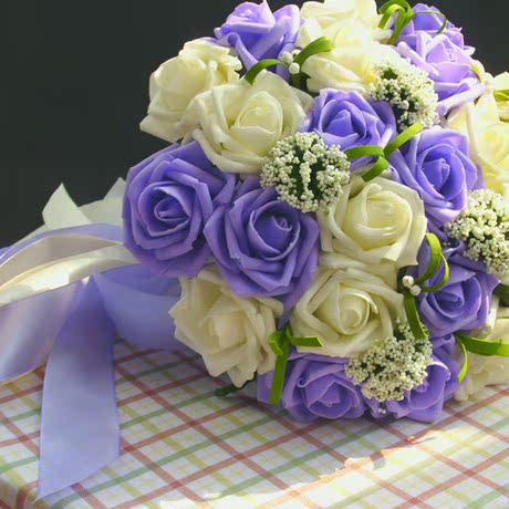 韩式新娘葱球手捧花手拿花 结婚礼物婚礼花艺