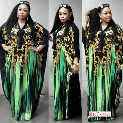 Африканская женская одежда Big Fashion Lose Print Long Dress