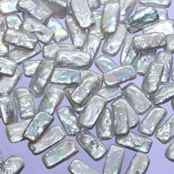 Белые прямоугольные бусины из жемчуга, DIY, 12mm