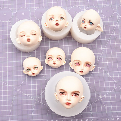 taobao agent Ultra -light clay facial mold soft pottery is ratio ratio of silicone soft pottery, broochrus folding sugar face face shape mold BJD face mold