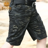 Мужские летние тонкие тактические быстросохнущие штаны, камуфляжные уличные водонепроницаемые шорты