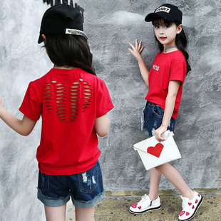 Summer short sleeve T-shirt, summer clothing, top, cotton scarf, suitable for teen, western style