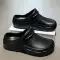 Giày đầu bếp nam mùa hè màu đen phù hợp làm việc nhà bếp chống nước chống trượt chống dầu chống mài mòn giày bảo hộ lao động một chân 