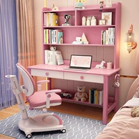 Розовый белый одиночный таблица+стул Jiaozi 【Учебный офис двойное использование】