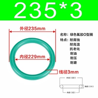 Внешний диаметр зеленого фтора 235*3