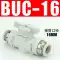 ốc vít rút Van khí nén BUC-6-10 van tay 8mm van khí quản chuyển đổi van 12mm bằng tay thẳng-thông qua van đầu cắm nhanh đinh tán nhôm đặc