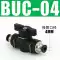 ốc vít rút Van khí nén BUC-6-10 van tay 8mm van khí quản chuyển đổi van 12mm bằng tay thẳng-thông qua van đầu cắm nhanh đinh tán nhôm đặc