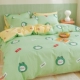 Bộ bông bốn mảnh 1,5m Bộ chăn ga gối cotton nguyên chất 1,8 mét giường lisa net bộ đồ giường màu đỏ bộ ba mảnh - Bộ đồ giường bốn mảnh