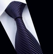 Высококлассный шелковый галстук, мужской галстук, деловой галстук, синие полосы, 8,5 см