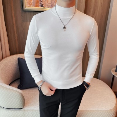 White (half turtleneck)