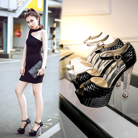 【蛇纹凉鞋】_性感防水台鱼嘴鞋图片_防水台鱼嘴鞋价格_搭配分享 - 爱