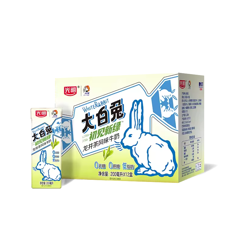 光明大白兔奶糖风味牛奶200ml*12盒整箱营养儿童早餐