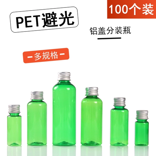 Зеленая пластиковая тара, эссенция, масло, бутылка, 100 мл