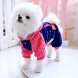 Одежда для домашних животных маленькая собака Тедди четырехдушная одежда для одежды Бомей Утолщен и бархат осенью и зимним сезоном