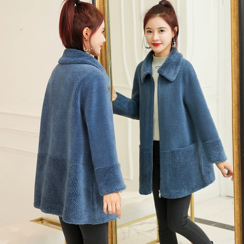 Куртка, пуховик, бархатное пальто, 2020 года, в корейском стиле