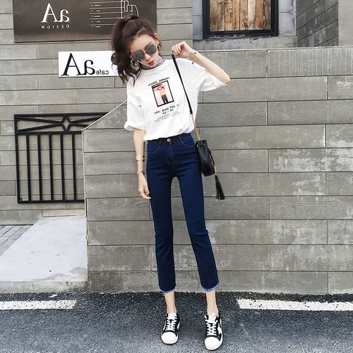 Прямые свободные джинсы, весенние осенние приталенные штаны для отдыха, 2021 года, подходит для подростков