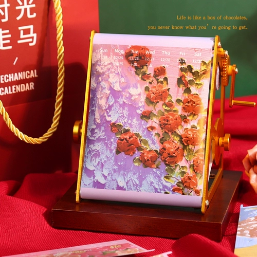 Механический настольный календарь для рисования, 2023, подарок на день рождения