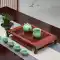 khay trà bằng gỗ Hàn và Đường bộ trà khay trà phòng khách hộ gia đình cao cấp gỗ nguyên khối nhỏ bàn trà gỗ gụ kung fu khay trà bộ lưu trữ nước trà biển khay gỗ đựng đồ ăn Tấm