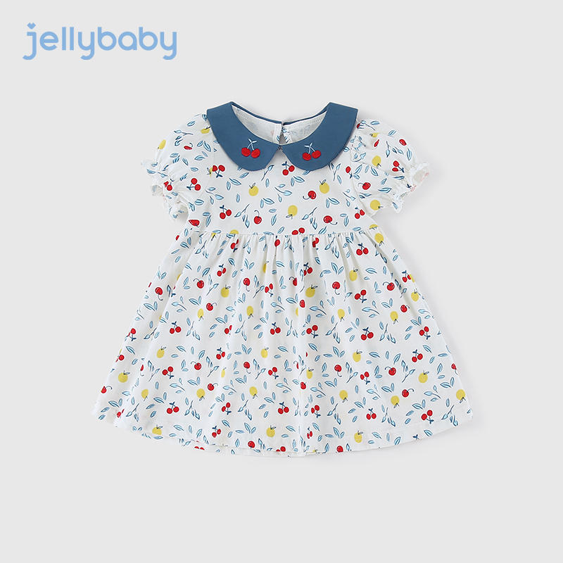 再降价：Jellybaby 杰里贝比 2023夏款女童纯棉碎花连衣裙（73~130码）多款 49.93元包邮（双重优惠）