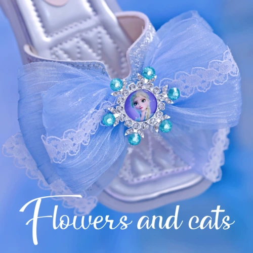 Летние пляжные тапочки для принцессы, нескользящие слайдеры, детские мягкие сандалии, мягкая подошва