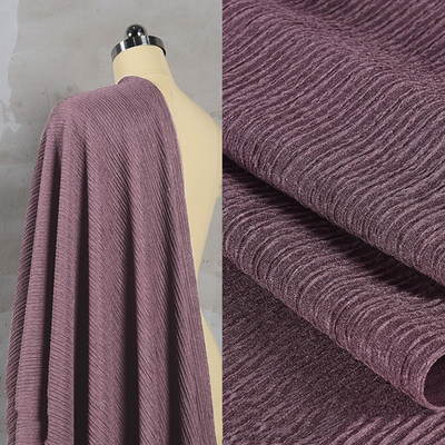 taobao agent Konjac gray purple Chichiba tripe cloth crepe texture fabric elastic vertical smooth spring and summer shirt trousers fabric