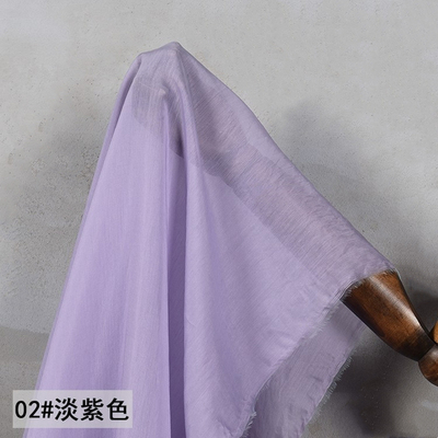 taobao agent Light purple light purple silk cotton lining fabric light, light, slightly translucent, shirt shirt Hanfu sunscreen fabric