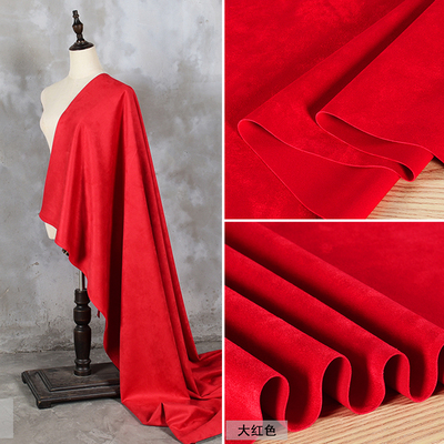 taobao agent Red knitted elastic velvet soft trench coat, clothing