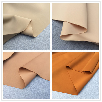 taobao agent Thickened khaki/earth yellow/camel brown space cotton cloth knitted elastic air layer clothing fabric