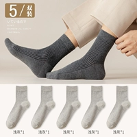 5 светло -серых (хлопковая модель 5 паров)