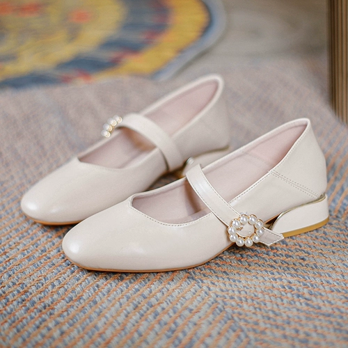 Обувь, туфли из жемчуга для кожаной обуви, коллекция 2022, осенняя, тренд сезона, в корейском стиле