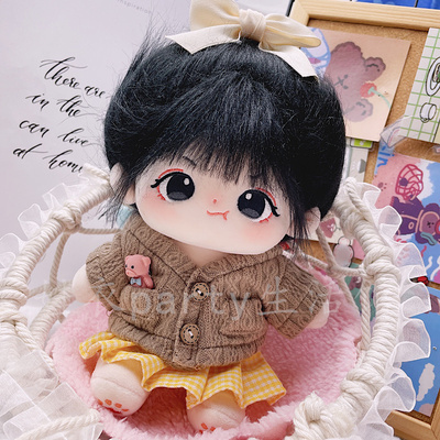 taobao agent Knitted jacket, cotton sweater, doll, cute set, 20cm