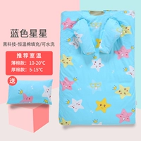 [Технологическая постоянная температура хлопковая начинка] не желчья желчья чистая хлопковая ткань-синие звезды