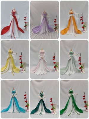 taobao agent 30 centimeters of Barxin Yikeer OB22741/6 soldiers BJD Seven Fairies Red Orange, yellow, green, blue, blue -purple baby clothes