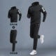 Черный ветрозащитный быстросохнущий спортивный комплект
