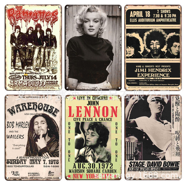 Фильм характер американский стиль железный лист рисование удар штамповка ремесла бар кофе зал магазин декоративный