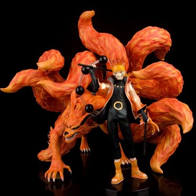 taobao agent Naruto GK Nine Lama Nine -Tail Demon Fox Six Dao Naruto statue scene Tail beast decorative model