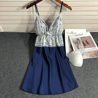 Кружевная пижама, шелковая юбка, сексуальный топ с чашечками, мини-юбка, эффект подтяжки, свободный крой