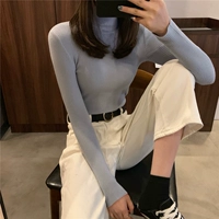 Голубой [высокий воротник]