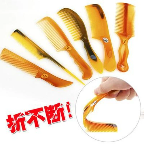 Бесплатная доставка Широкая расщепление изгибается, нелегко разбить говядину сухожилия пластиковые кудри против статического большого зуба, древесная расческа