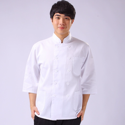 Униформа для отелей, ресторанов, ресторанов, рабочая одежда для шеф-поваров, униформа для шеф-поваров с длинными и короткими рукавами, с рукавами до середины и три четверти, осенняя, зимняя и летняя одежда.