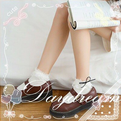 taobao agent Soft lace socks, Lolita style, for girls, for elementary school students