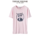 TeenieWeenie Bear Áo thun tay ngắn cổ tròn Hàn Quốc Ngắn hàng đầu Cá tính Hợp thời trang Quần áo nữ mùa hè - Áo phông